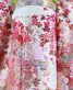 参列振袖[ゴージャス]白にローズピンク・牡丹と桜[身長173cmまで]No.754